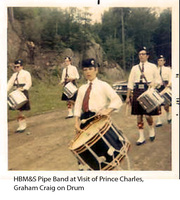 HBM&S Pipe Band at Visit of Prince Charles....