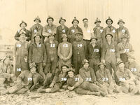A group of Miners-Flin Flon-no date (numberd version)No. 20 may be Leo Twerdon