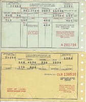 HBM&S Pay check stub for March 31 1955