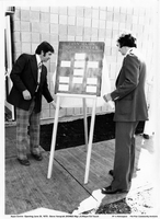 Aqua Centre Opening June 28 1975- Steve Harapiak (HBM&S Mgr.) & Mayor Ed Yauk