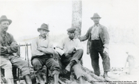 L-R Tom Creighton, Dan Mosher, Isadore Dion, and Jack Mosher 1920