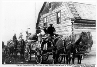Mrs. Jack (Louise) Hone, and Mrs. Tom Lamb at Hayes- Sturgeon Landing Ready For 16 Mile Trip to Lake Athapap September 1926