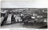 Hospital Built in 1915 In Center Back, J. Hone's Store By Cabin On Right, Tents Are For Construction Workers - Winter 1928-29