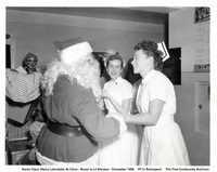 Santa Claus ( Harry Lofendale) At Clinic - Nurse Is Lil Shuman - December 1956