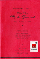 1958 Flin Flon Music Festival Program