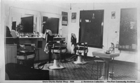 The Inside of Uncle Charlie Kelly's Barber Shop Circa 1930