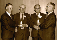 Mine retirees Norm “Pete’ Neville and Don Potter 