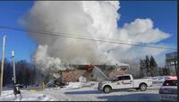  Bakers Narrows Lodge burning down
