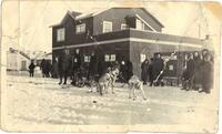 Dog Team And The Post Office Before The Addition To The Second Story