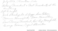 Rotary Club Members July 1954 photo inscription