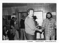 Mike Oliynyk receives his hunting award 