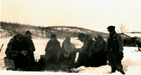 Lunch break on the ice, around 1935