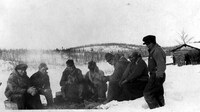 Lunch time on a winter freight swing,