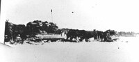 Loaded sleighs on the ice