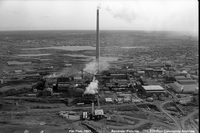 Aerial view of Flin Flon and HBM&S Complex