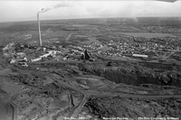 Aerial view of Flin Flon and HBM&S Complex