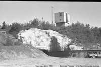 White Lake mine head frame demolition - 1992