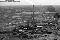 Aerial view of Flin Flon and HBM&S Complex